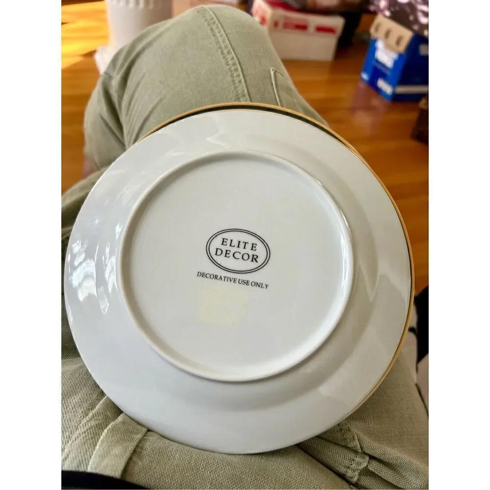 Elite Decor Safari Animals Decorative Plates (4) RARE FIND 7.5